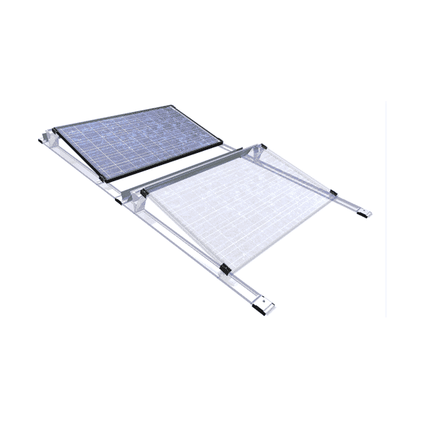 TRIC F duo Schienenset zur Süd-Montage von Solarmodulen auf Flachdächern